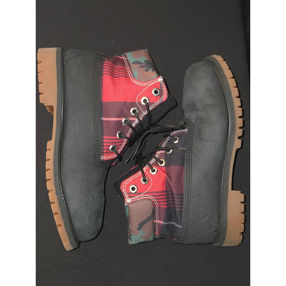 Timberland Kids' Boots Size 3 Black Plaid Timberdry ReBOTL‎ Ankle Shoes